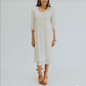 Roolee • lace shift dress • m